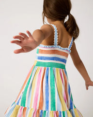 Rainbow Ribbon Smocked Tank Dress