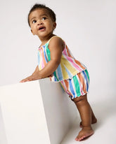 Rainbow Ribbon Smocked Top with Bloomer