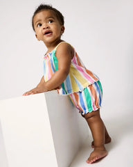 Rainbow Ribbon Smocked Top with Bloomer