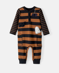 Spooky Stripes Henley Romper