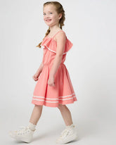 Beach Coral Asymmetrical Dress