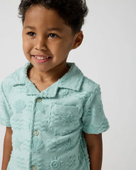 Coastal Rays Button Down Polo