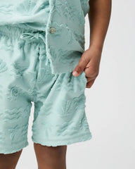 Coastal Rays Drawstring Shorts