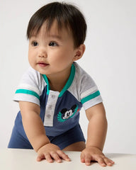 Disney Mickey Mouse Sports Club Henley Shorty Romper