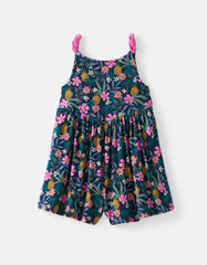 Tropical Garden Bow Strap Romper