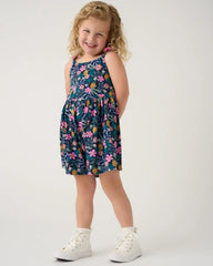 Tropical Garden Bow Strap Romper