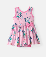 Disney Mickey Mouse & Minnie Mouse Match Twirl Dress with Bodysuit