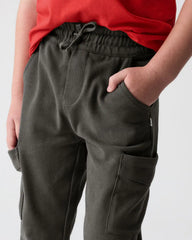 Washed Black Cargo Pants