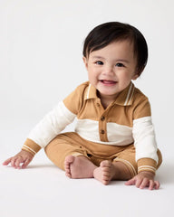 Maple Cream Polo Romper