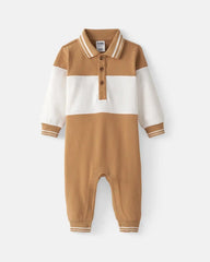 Maple Cream Polo Romper