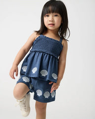 Seashell Cove Smocked Tank & Shorts Set