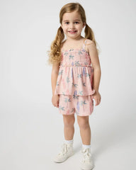 Palm Dunes Smocked Tank & Shorts Set