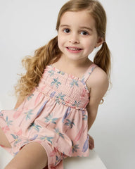 Palm Dunes Smocked Tank & Shorts Set