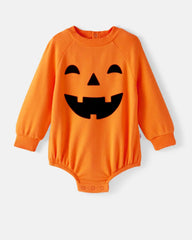 Jack-O'-Lantern Raglan Romper