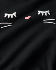 Black Cat Peplum Hoodie