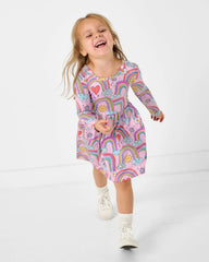 Disco Rainbows Skater Dress