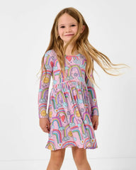 Disco Rainbows Skater Dress
