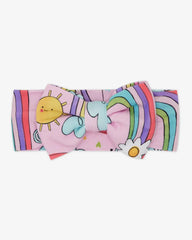 Disco Rainbows Luxe Bow Headband