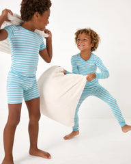 Dockside Stripe Two-Piece Short Sleeve & Shorts Pajama Set