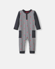 Heartstrings Stripe Henley Romper