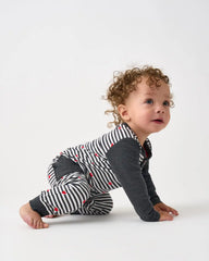 Heartstrings Stripe Henley Romper
