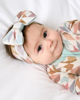 Kaleidoscope Dreams Ribbed Luxe Bow Headband