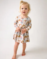 Kaleidoscope Dreams Ribbed Skater Dress with Bodysuit