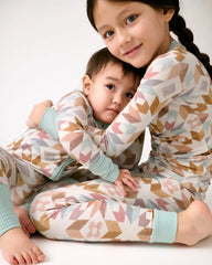 Kaleidoscope Dreams Ribbed Two-Piece Pajama Set