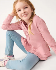 Mauve Blush Peplum Hoodie