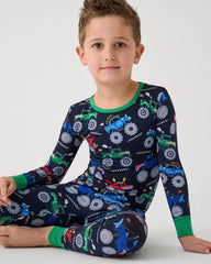 Monster Truck Madness Two-Piece Pajama Set