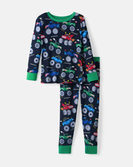 Monster Truck Madness Two-Piece Pajama Set