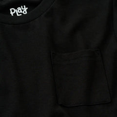 Black Short Sleeve Relaxed Pocket Tee