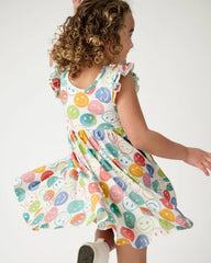 Positive Vibes Flutter Twirl Dress