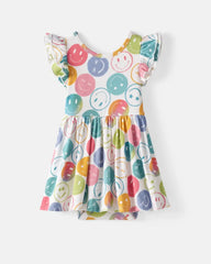 Positive Vibes Flutter Twirl Dress with Bodysuit
