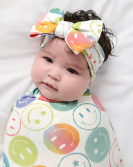 Positive Vibes Swaddle & Luxe Bow Headband Set