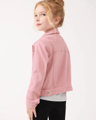 Mauve Blush Denim Trucker Jacket
