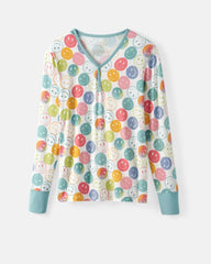 Positive Vibes Women's Long Sleeve Pajama Top