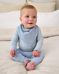 Light Fog Ribbed Bandana Bib