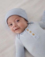 Light Fog Ribbed Infant Beanie