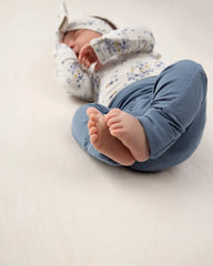 Hazy Blue Fold Over Legging