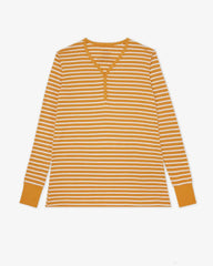 Marigold Stripe Women's Long Sleeve Pajama Top