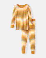 Marigold Stripe Two-Piece Pajama Set