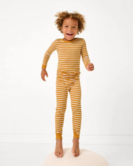 Marigold Stripe Two-Piece Pajama Set