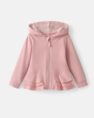 Mauve Blush Peplum Hoodie