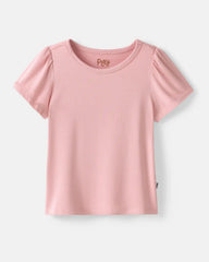 Mauve Blush Puff Sleeve Tee