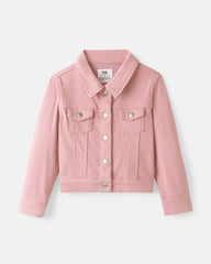 Mauve Blush Denim Trucker Jacket