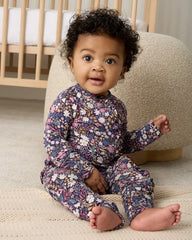 Midnight Petals Ruffle Zippy