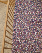 Midnight Petals Fitted Crib Sheet