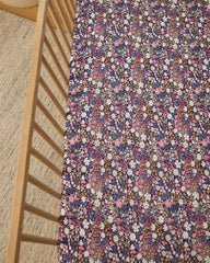 Midnight Petals Fitted Crib Sheet