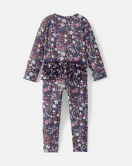 Midnight Petals Ruffle Zippy